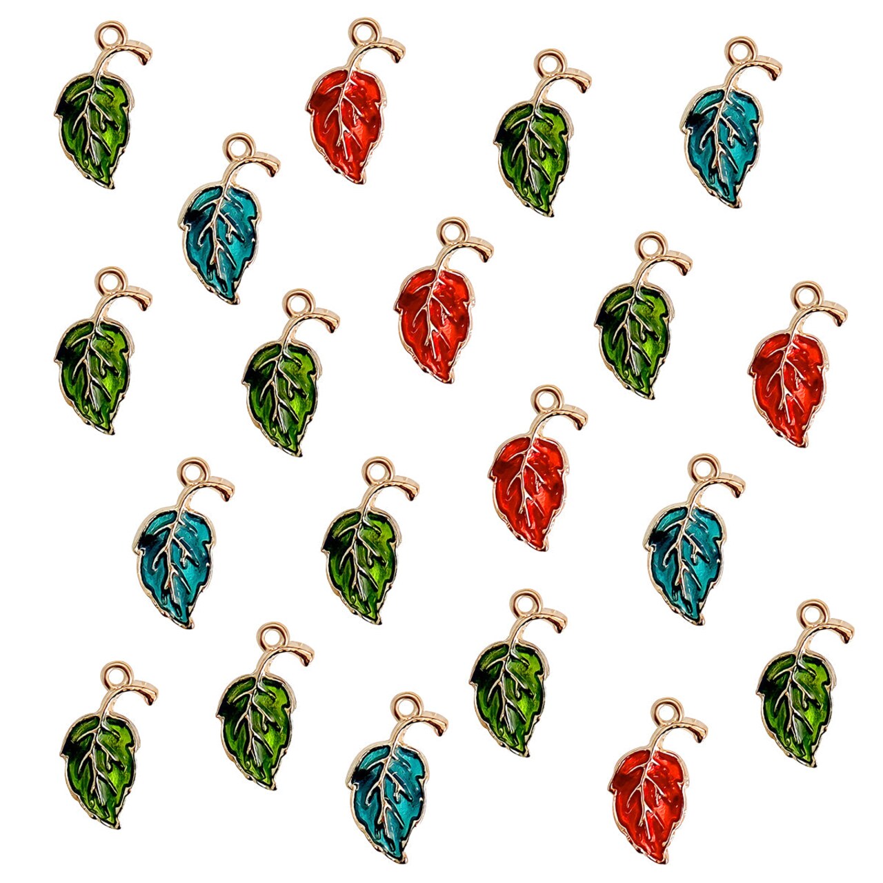 Wrapables Nature Charms for Jewelry Making Enamel Pendants, (Set of 20)